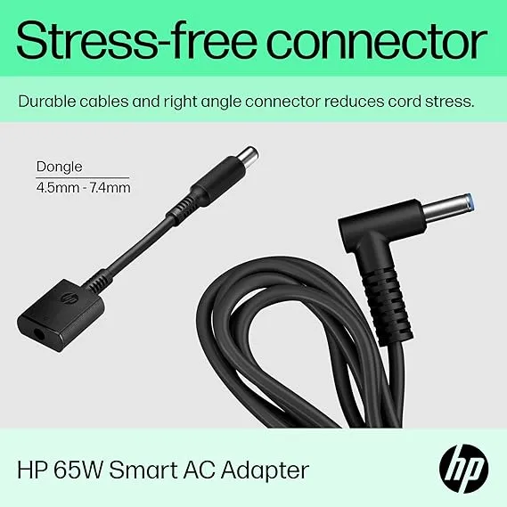 HP 65W 4.5mm Smart Adapter, 65W Power delivery, Type-C USB, AC Adapter