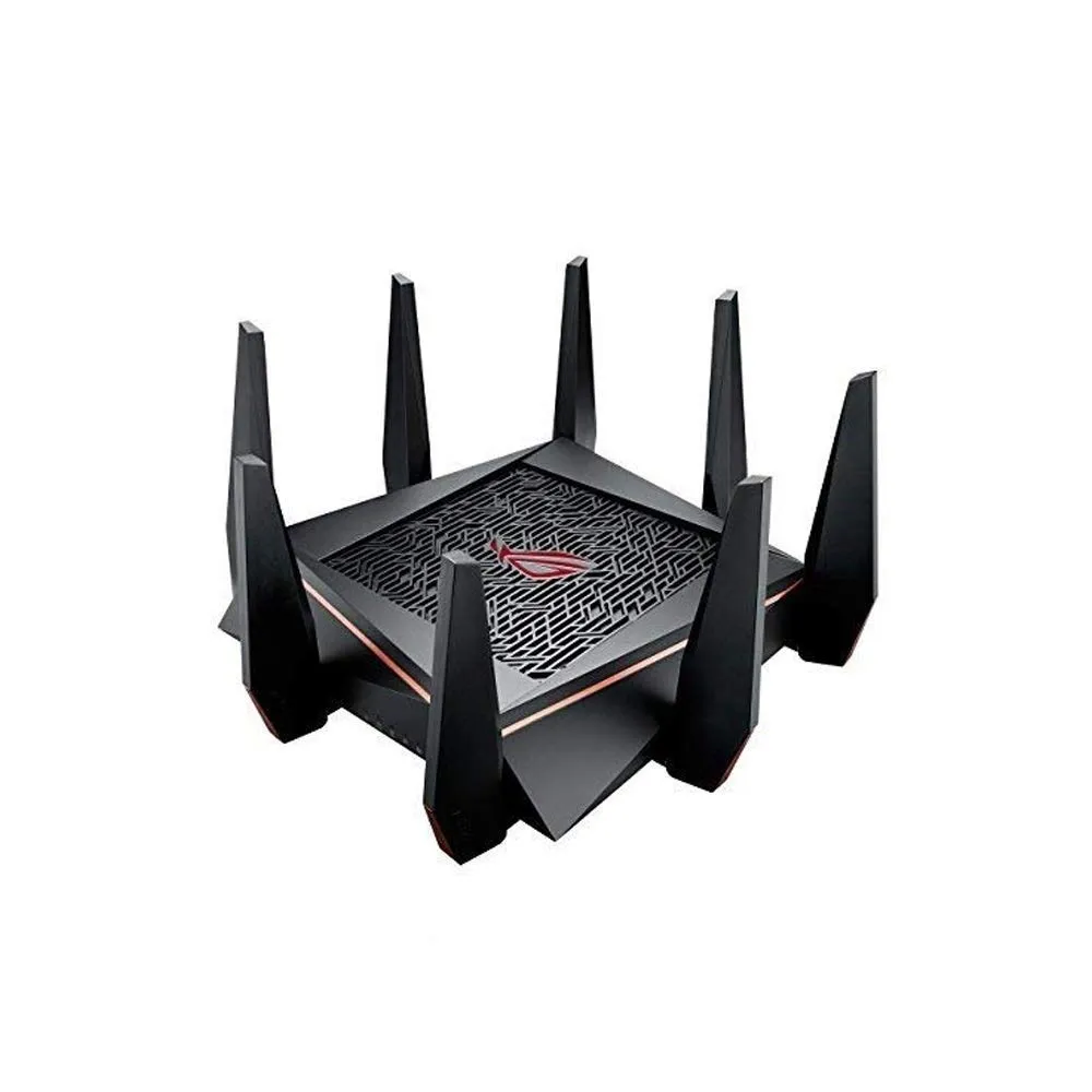 Asus ROG Rapture GT-AC5300 Tri-Band WiFi Gaming Router (Black) for VR and 4K Streaming, with Quad core Processor, Gaming Port, WTFast, Adaptive QoS, and AiProtection Network Security