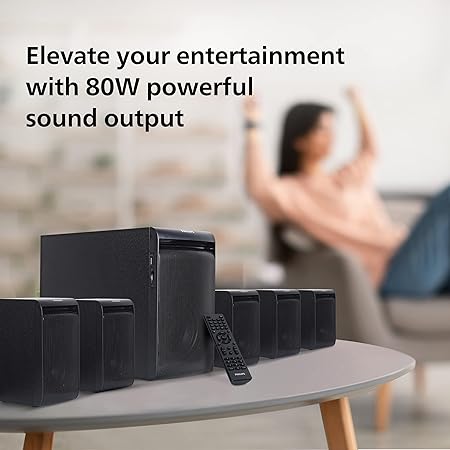 Philips RMS 2.1 Channel 60W Speakers Black (TAV7257)