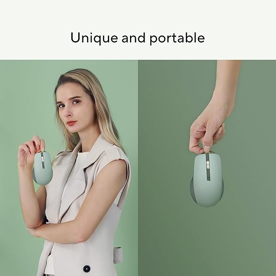 ASUS MD200 Mouse, Easy to Carry Wireless Mouse, 4200 DPI, Multi Device Connect/Bluetooth®, USB Silent Mouse (Green Tea Latte) hover view