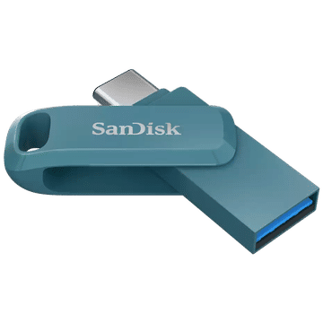 SanDisk Go 64GB USB Type C to USB Type A OTG Pen Drive (Protective Swivel Design, SDDDC3-064G-I46NPD, Navagio Bay)