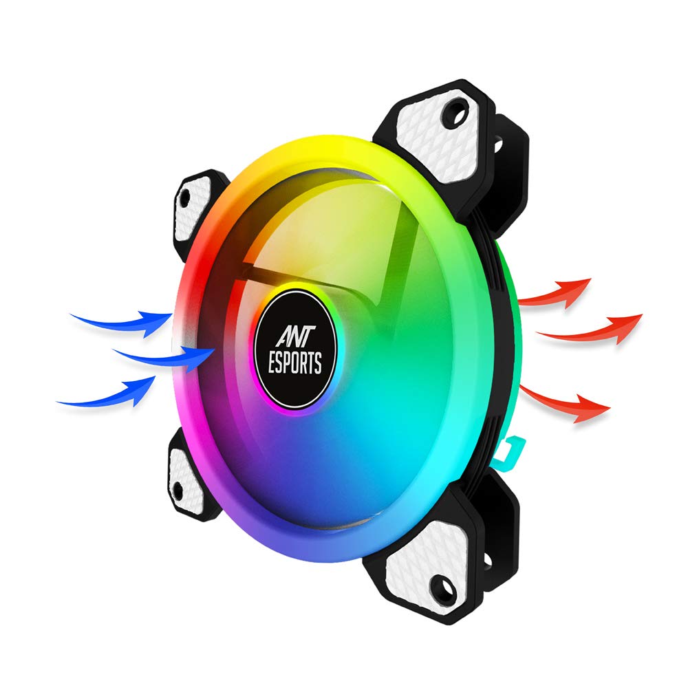 Ant Esports Superflow 120 KIT ARGB Case Fan Pack of 3 ARGB Fan with ARGB