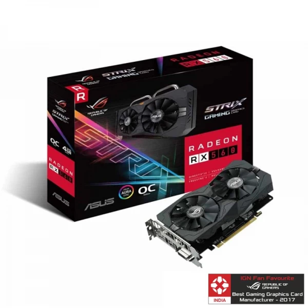 Asus RX 560 4GB GDDR5 ROG STRIX GAMING OC 16 CU