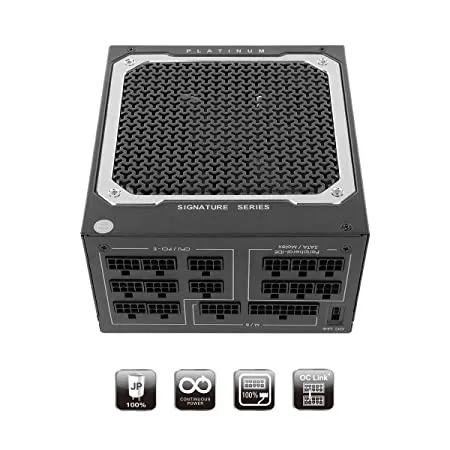Antec Signature Series SP1000, 80 PLUS Platinum Certified, 1000W Full Modular  Power supply hover view
