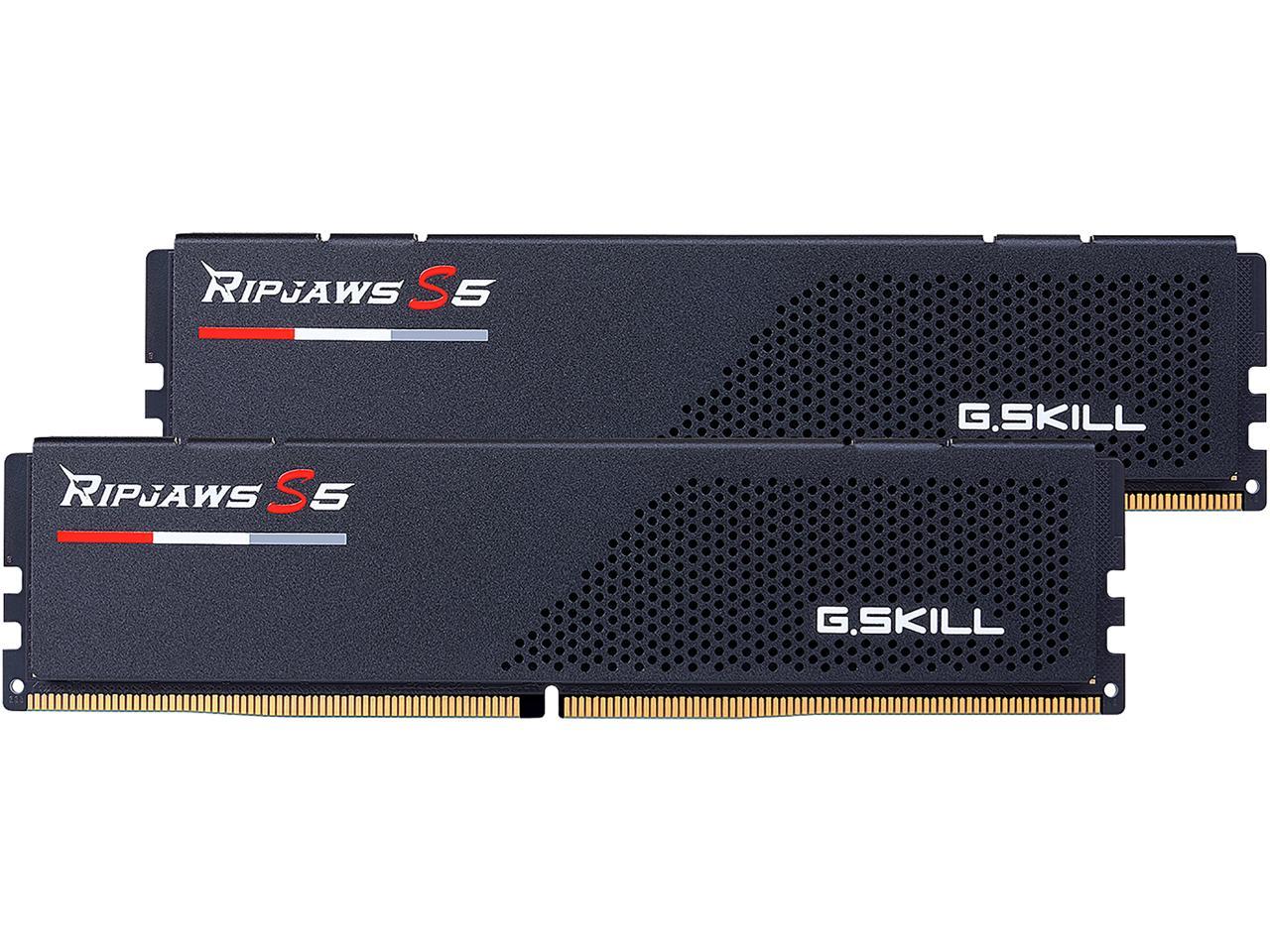 G.SKILL Ripjaws S5 Series 64GB (2 x 32GB) 288-Pin PC RAM DDR5 5600 (PC5 44800) Intel XMP 3.0 Desktop Memory Model F5-5600J3636D32GX2-RS5K