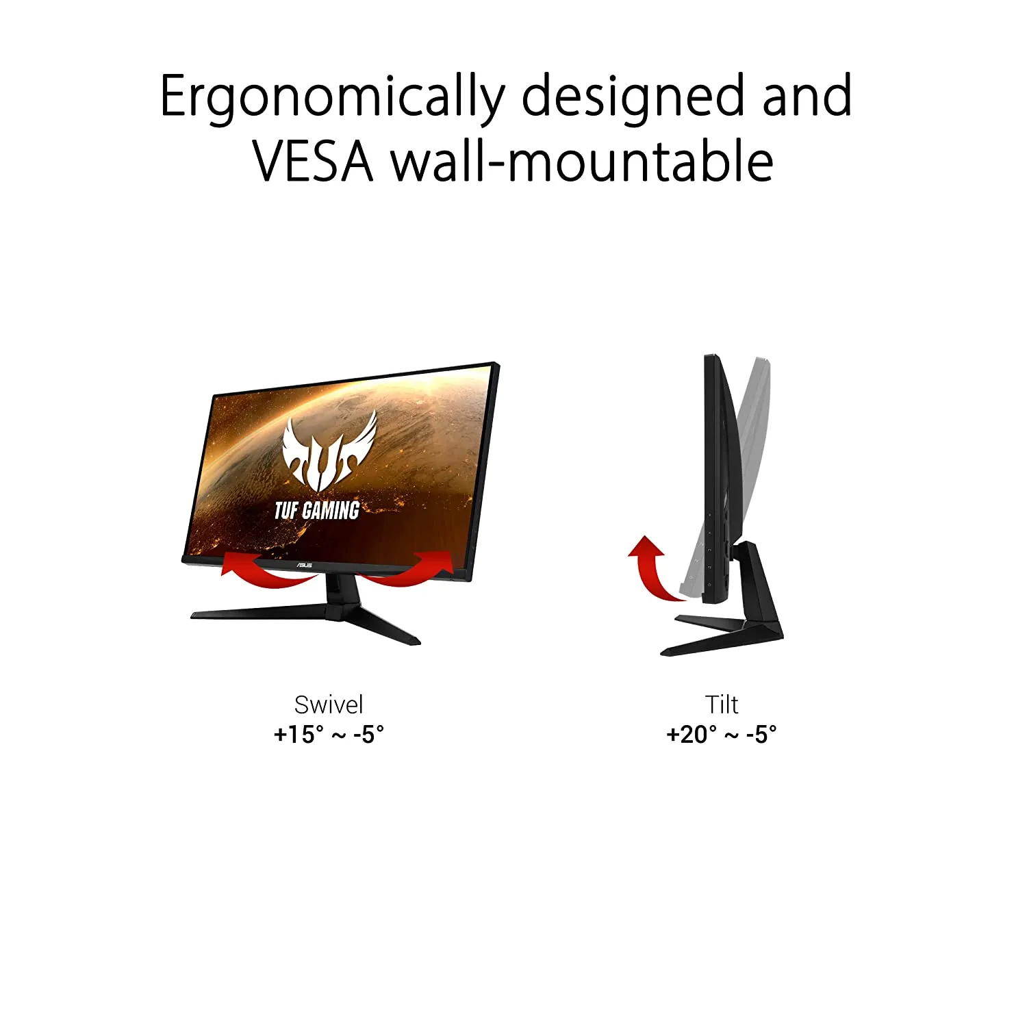 ASUS TUF Gaming VG289Q1A 4K Gaming Monitor – 28 inch UHD 4K (3840x2160), IPS, DCI-P3, Adaptive-Sync, FreeSync™, HDR 10