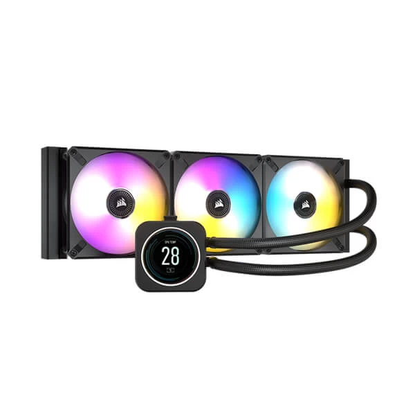 Corsair ICUE H150i Elite LCD Display CPU Liquid Cooler (Black)