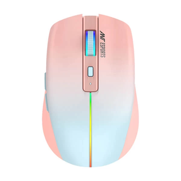 Ant Esports GM400W RGB Wireless Gaming Mouse (Rose Fog)