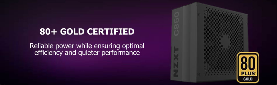 NZXT C850 PSU 80 Plus Gold 850 Watt Modular Gaming Power Supply Unit