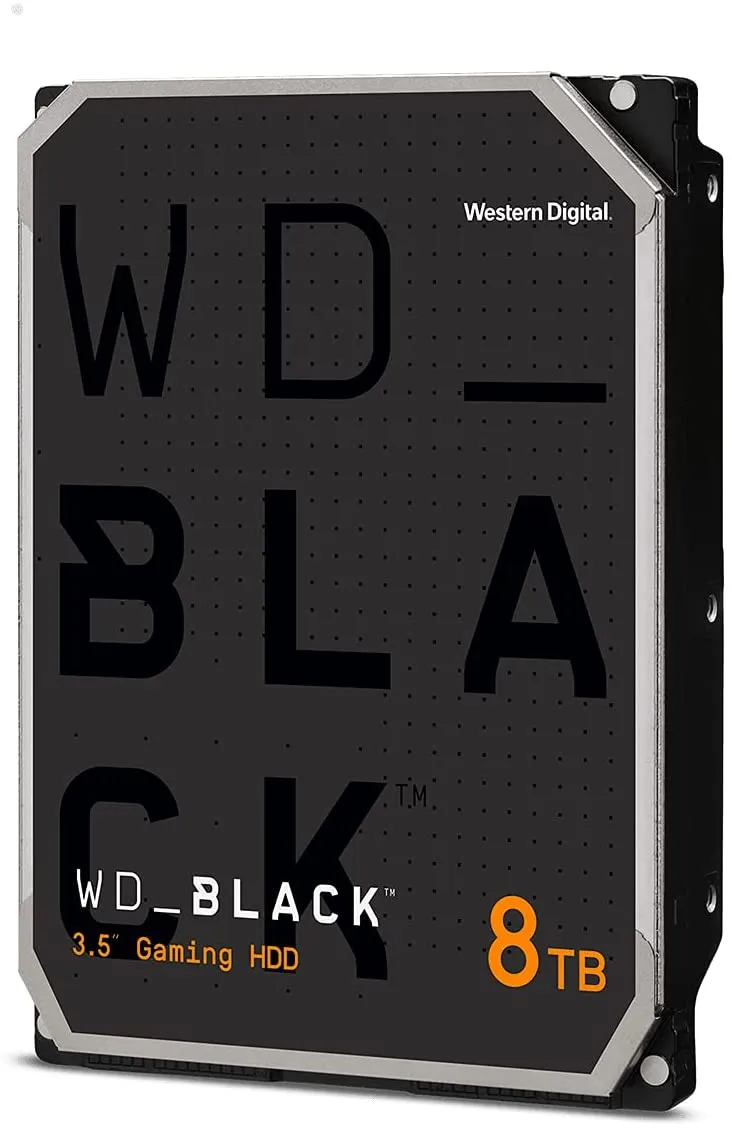 Western Digital 8TB WD Black Performance Internal Hard Drive HDD - 7200 RPM, SATA 6 Gb/s, 256 MB Cache, 3.5"