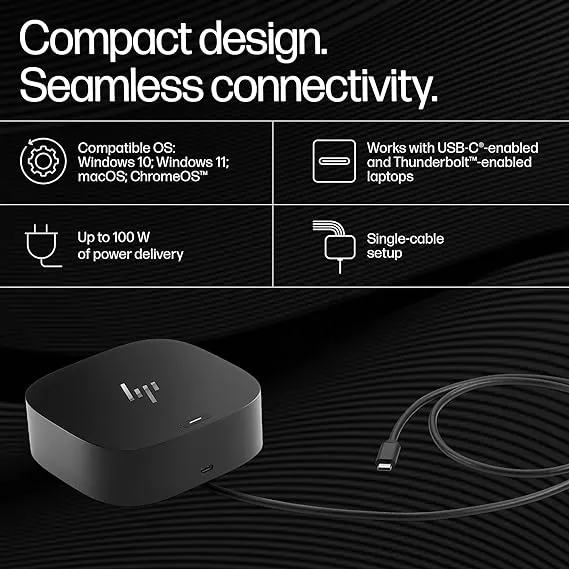 HP USB-C Dock G5 Docking Station, Black