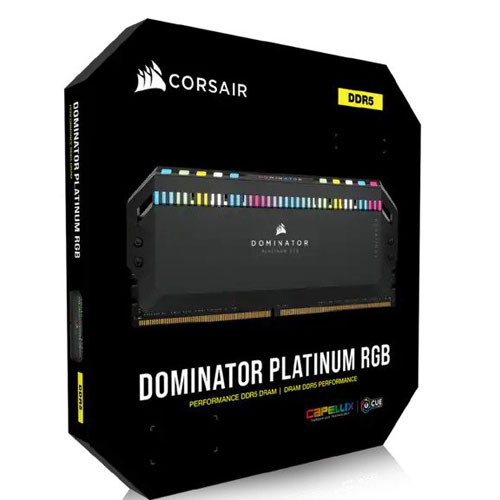 Corsair DOMINATOR PLATINUM RGB 32GB (2x16GB) DDR5 DRAM 6000MHz C36 Memory Kit - Black